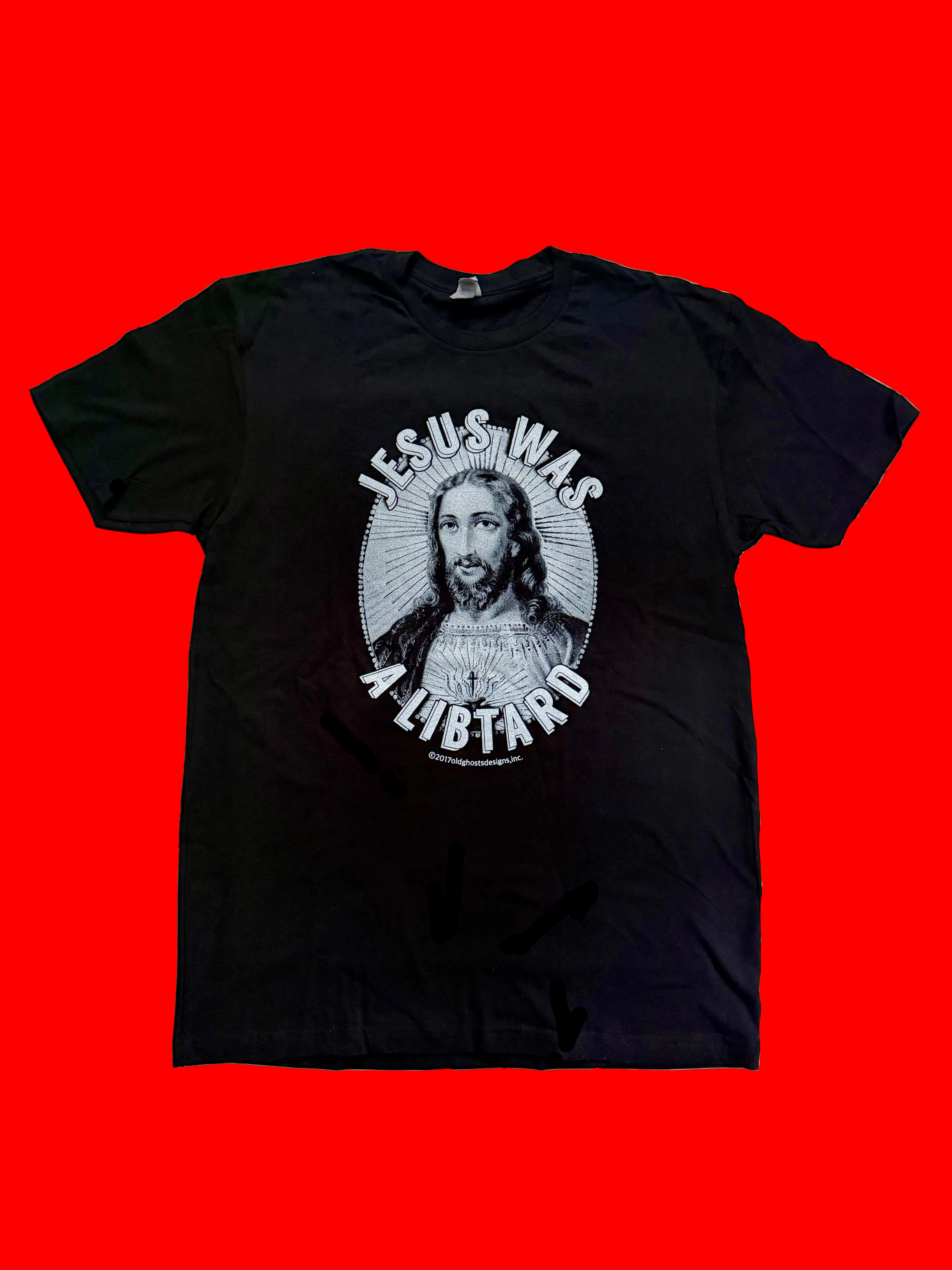 Jesus Was A Libtard Black Short Sleeve Tee Shirts 2017
