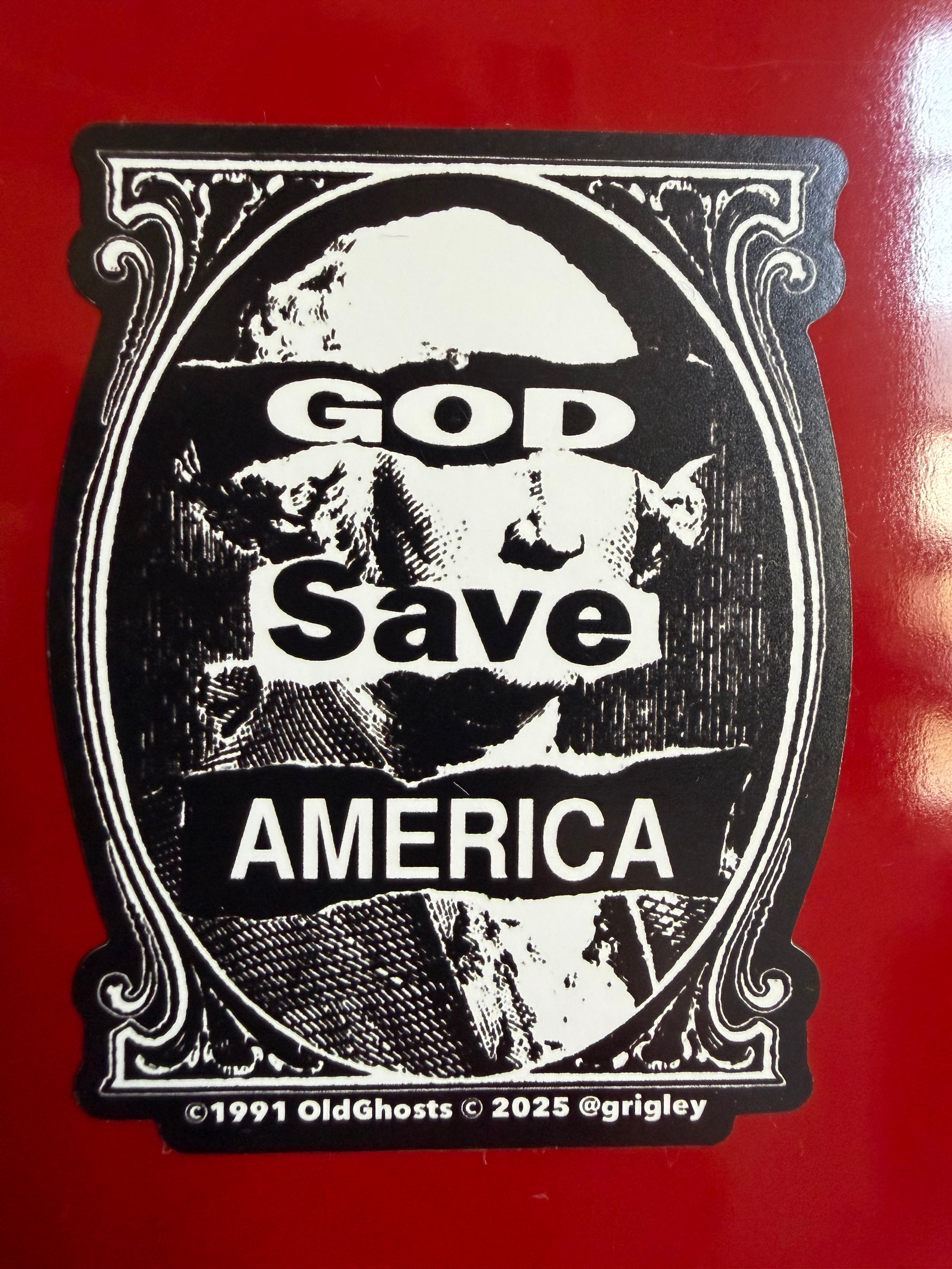 God Save America Dye Cut Refrigerator Magnets 1991