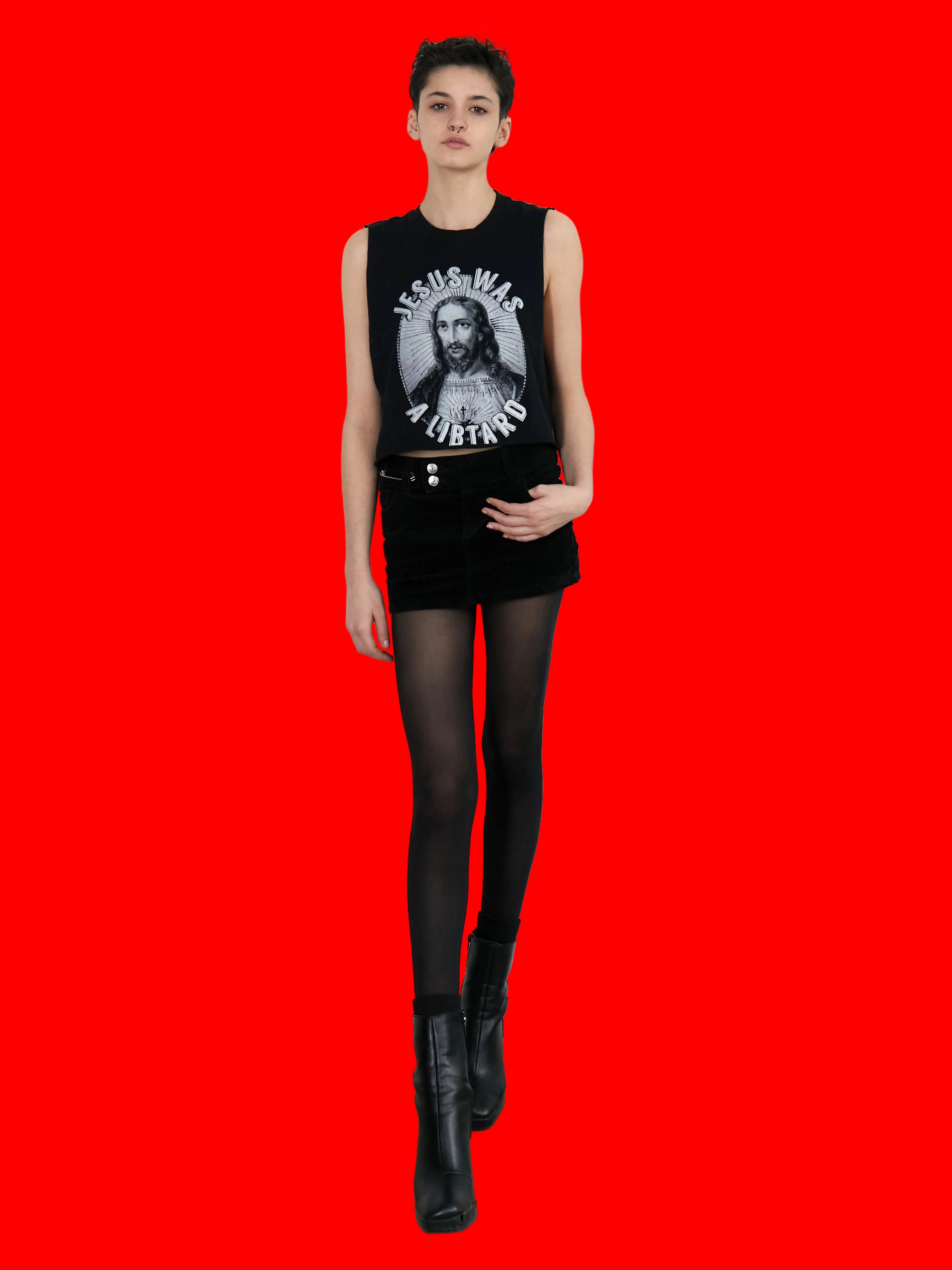 Jesus Was A Libtard Black Short Sleeve Tee Shirts 2017